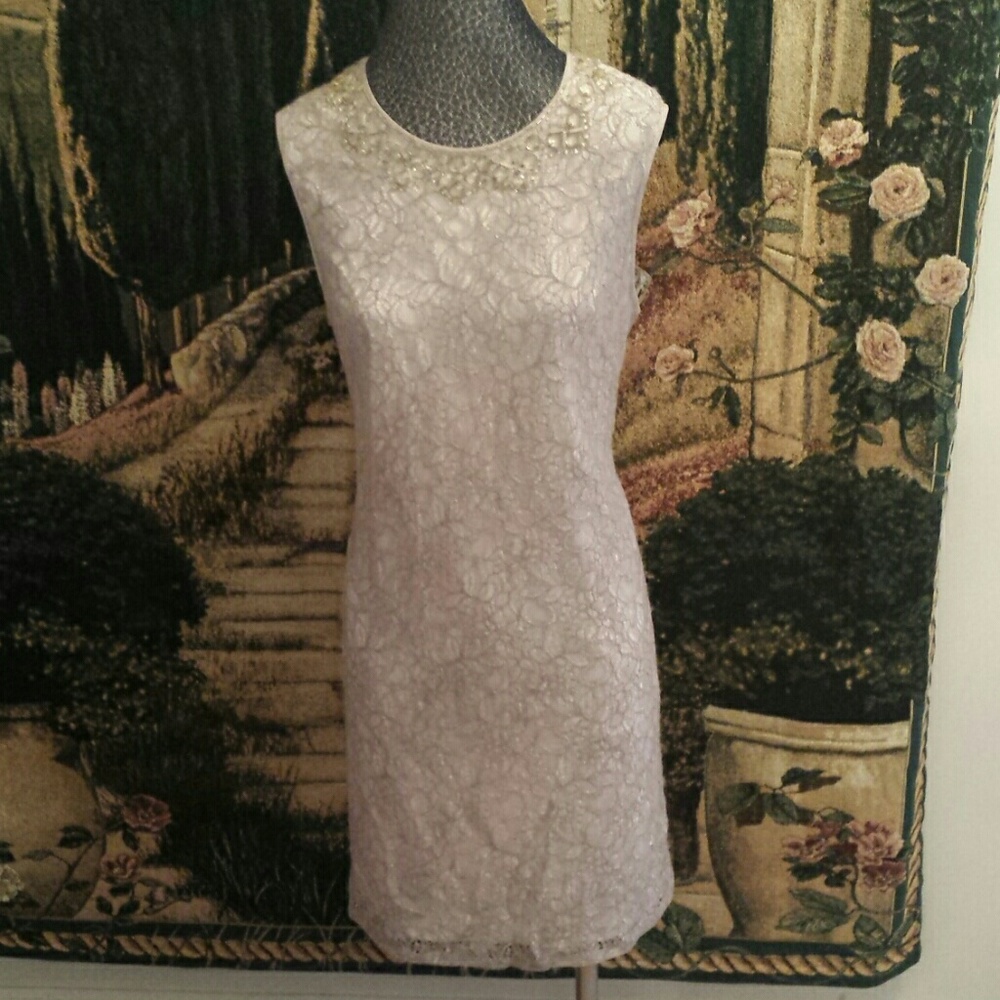 Grey lace dress